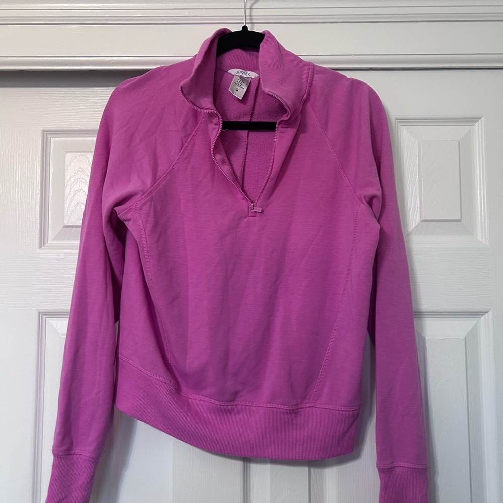 Jockey Women's Pink Quarter-Zip Sweatshirt